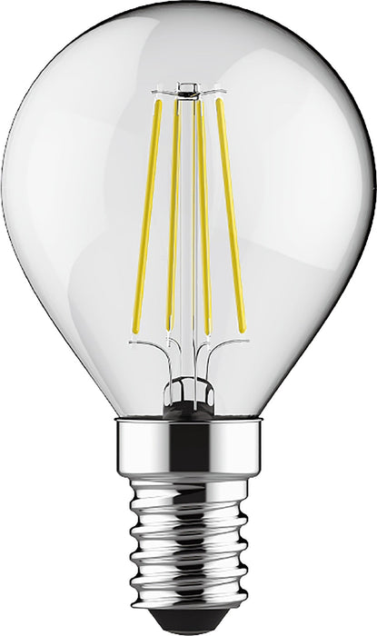 Luxram Value Classic LED Ball E14 Dimmable 4W 3000K Warm White, 470lm, Clear Finish, 3yrs Warranty • 1410802