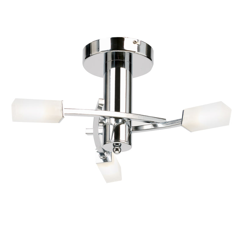 Endon Lighting 146-3CH Havana 3 Light Semi-Flush Ceiling Light Chrome Finish