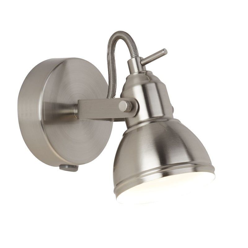 Searchlight Focus - 1Lt Satin Silver Industrial Spotlight • 1541SS