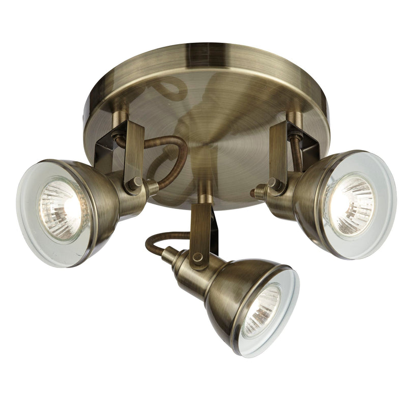 Searchlight Focus - 3Lt Spotlight Disc, Antique Brass • 1543AB