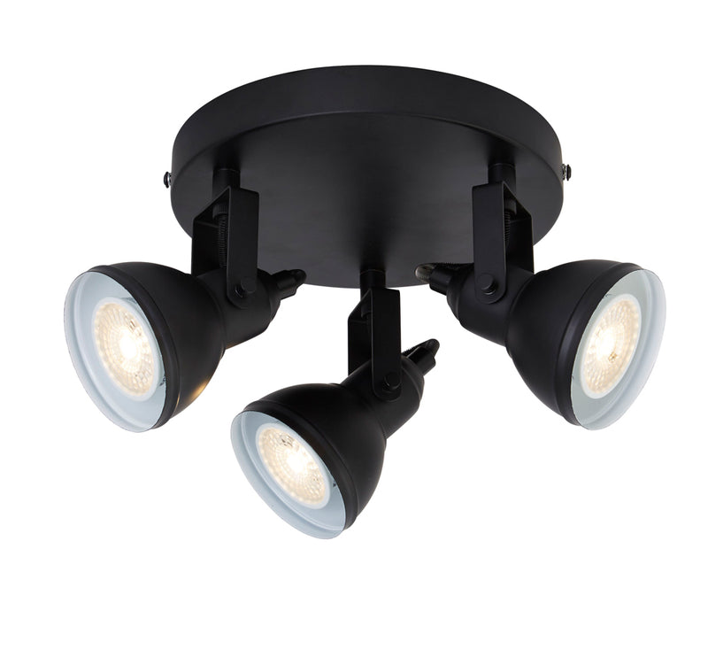 Searchlight Focus 3Lt Spotlight Disk - Black • 1543BK