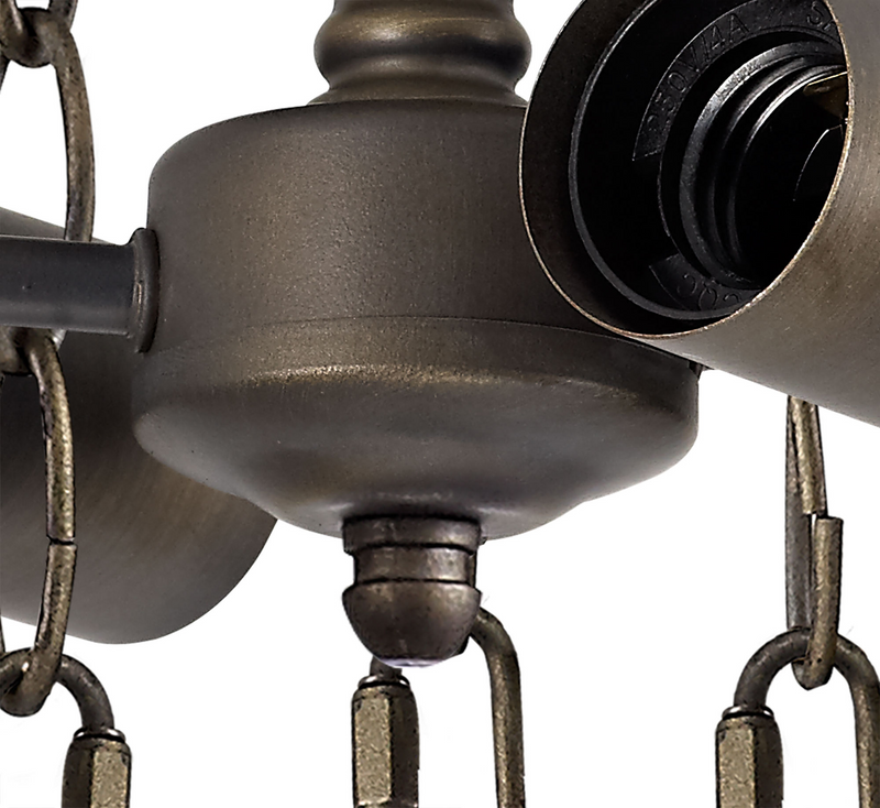 Regal Lighting SL-2010 2 Light Semi Flush Ceiling Fitting Only Aged Antique Brass