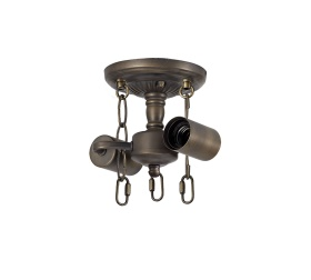 Regal Lighting SL-2010 2 Light Semi Flush Ceiling Fitting Only Aged Antique Brass