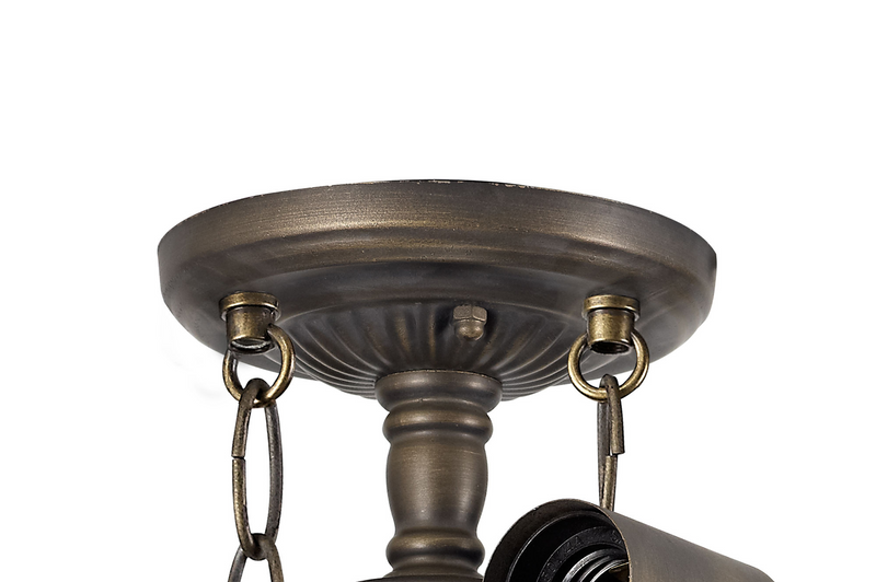 Regal Lighting SL-2010 2 Light Semi Flush Ceiling Fitting Only Aged Antique Brass