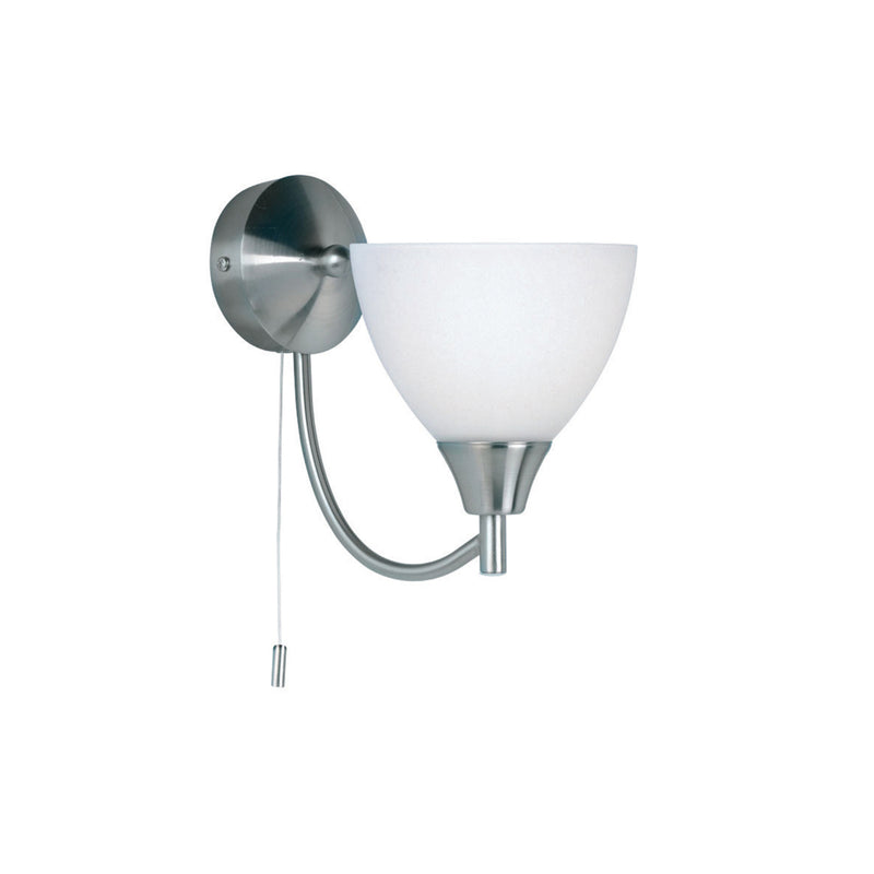 Endon Lighting 1805-1SC Alton Single Light Satin Chrome Switched Wall Light
