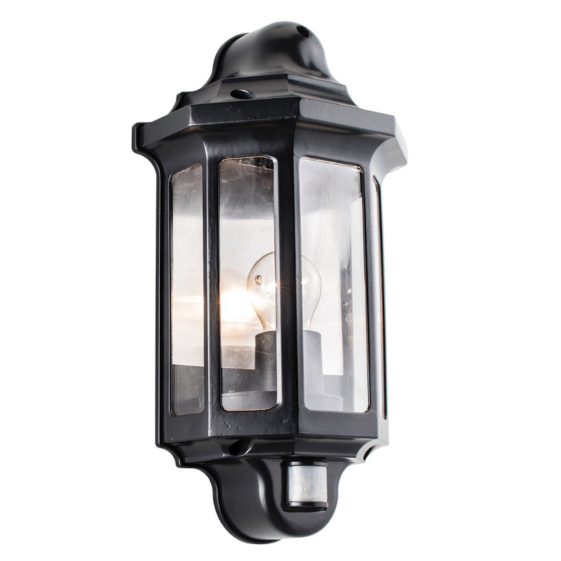 Endon Lighting 1818PIR Traditional Black PIR Outdoor Wall Light