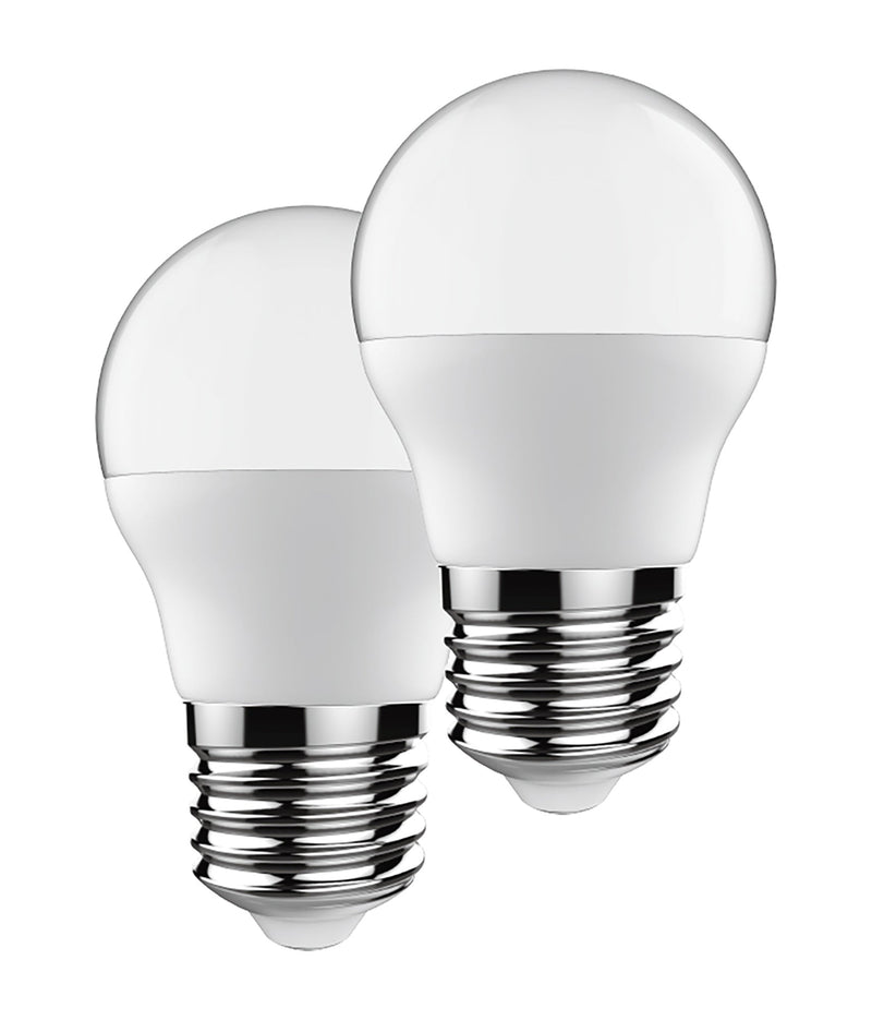 Luxram Duo-pack LED Golfball E27 5W 470lm 4000K Natural White Linear Driver 3yrs Warranty • 1910023