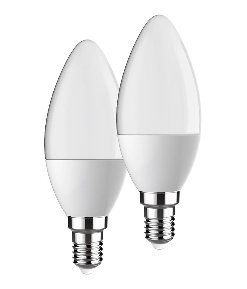 Luxram Duo-pack LED Candle E14 5W 470lm 3000K Warm White Linear Driver 3yrs Warranty • 1910032