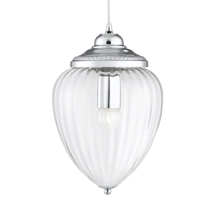 Searchlight Linen.  Glass Shades  9Lt Multi Drop Pendant, Chrome • 1939-9CC