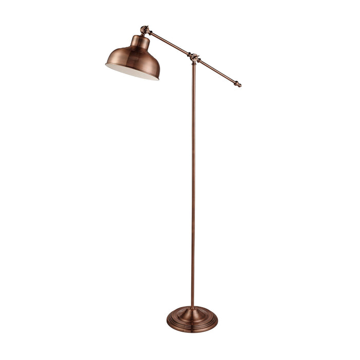 Searchlight Macbeth Industrial Adjustable Floor Lamp, Antique Copper • 2028CU
