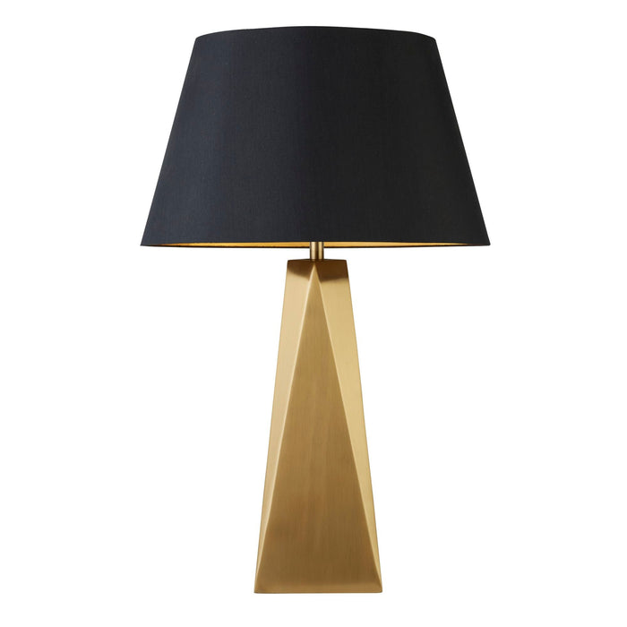 Searchlight Maldon 1Lt Table Lamp, Gold, Black Shade With Gold Interior • 2213GO