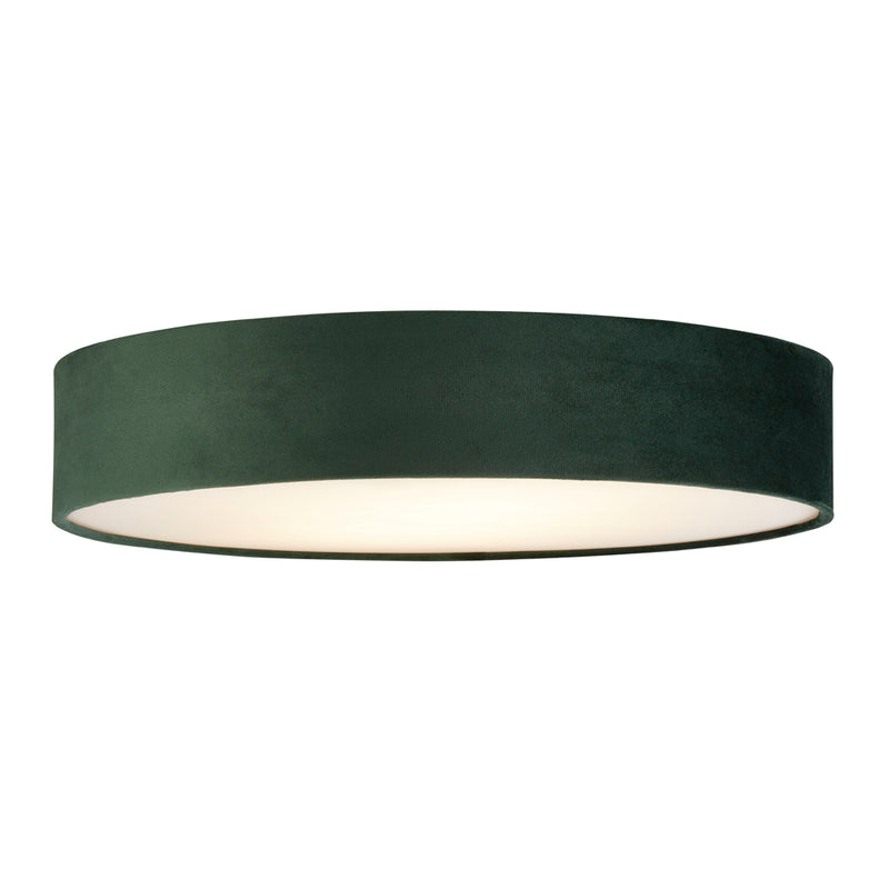 Searchlight Drum 2 3Lt Velvet Flush, Green Shade • 23298-3GR