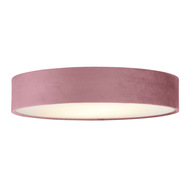Searchlight Drum 2 3Lt Velvet Flush, Pink Shade • 23298-3PI