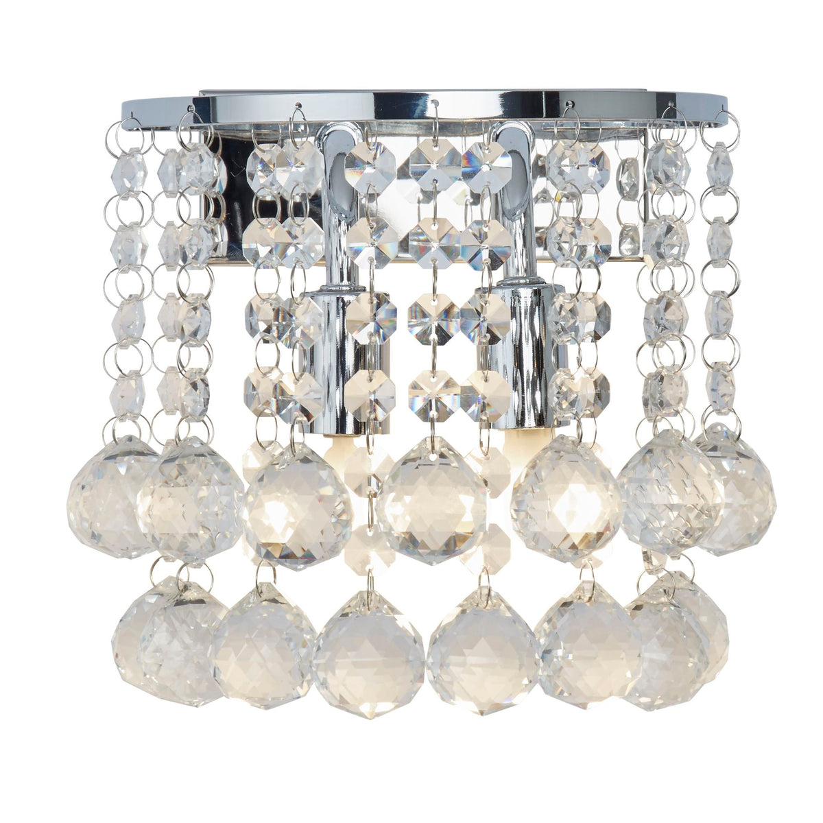 Searchlight Hanna Cc 2Lt Round Wb Clear Xtal Ball • 2402-2CC — Superior ...
