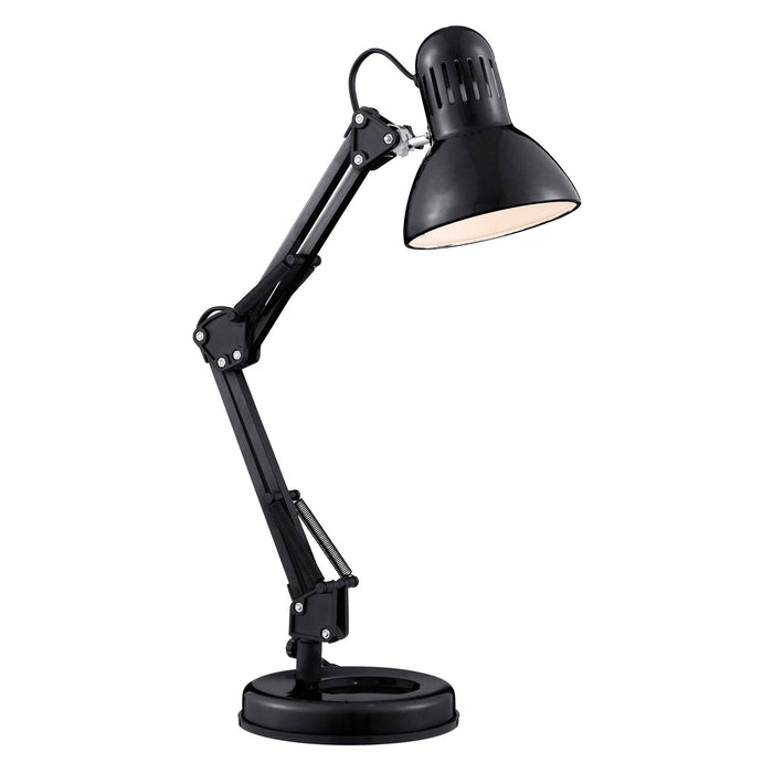 Searchlight Desk Partners - Shiny Black Hobby Table Lamp • 2429BK