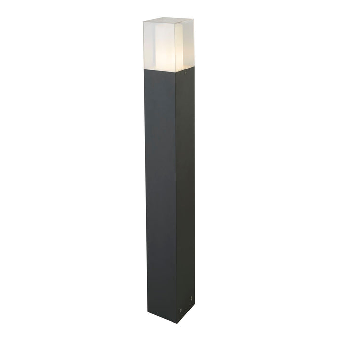 Searchlight Granada Outdoor Light Post, 900Cm, E27 Dark Grey/White • 2582-900GY