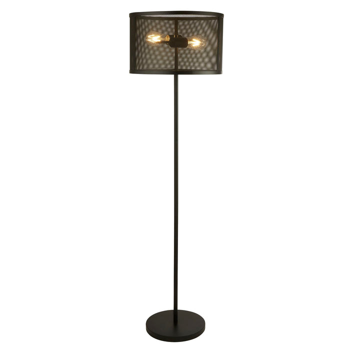 Searchlight Fishnet 2Lt Floor Lamp, Matt Black • 2832-2BK
