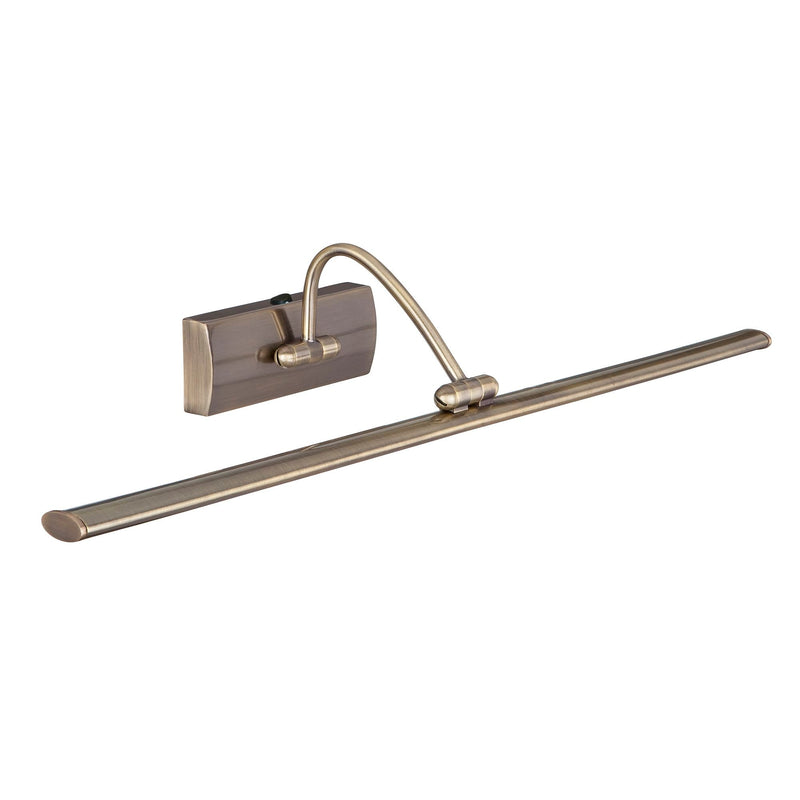 Searchlight Barcelona Led Picture Light - 81Xled, Antique Brass, Adjustable Head • 2982-81AB