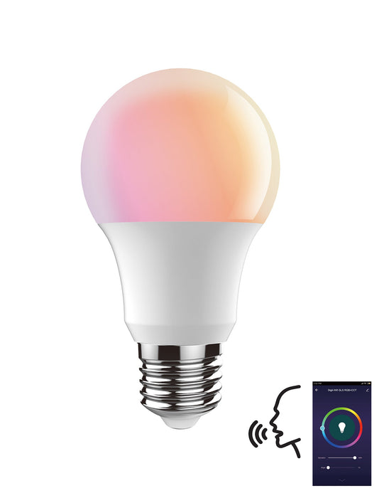 Luxram Digit Wi-Fi LED Smart Lamp,12W E27 GLS, RGB+CCT 2700K-6400K, 1055lm, APP Control, Alexa & Google Voice Control, 3yrs Warranty • 3000132