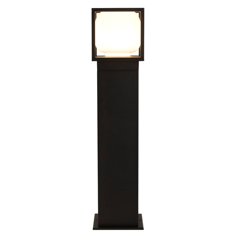 Searchlight Athens Outdoor 1Lt Led Post, Die Cast With Opal Shade • 38141-650
