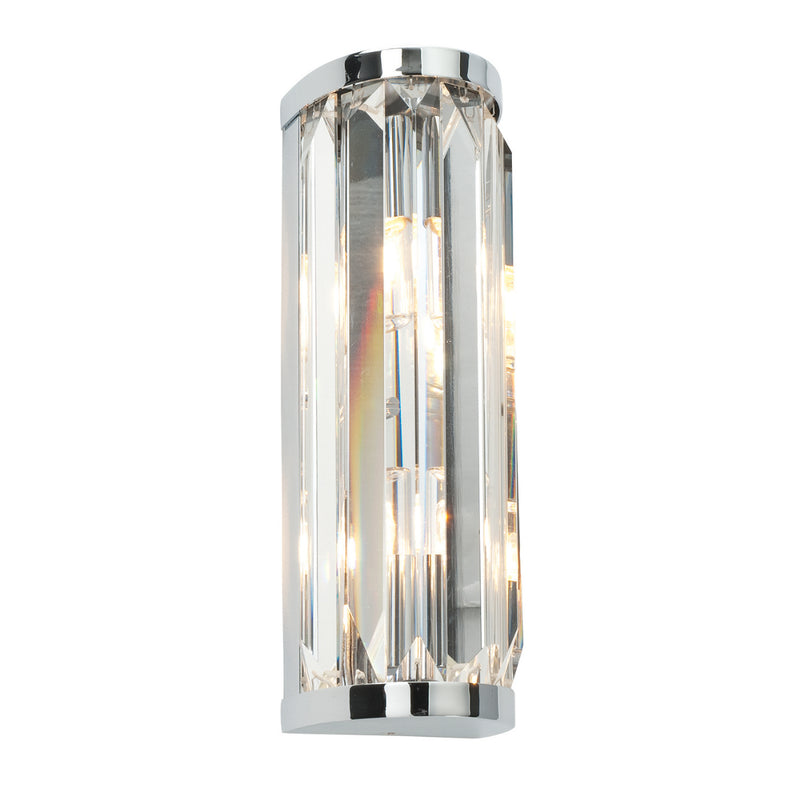 Endon Lighting 39629 Crystal 2 Light Polished Chrome Wall light