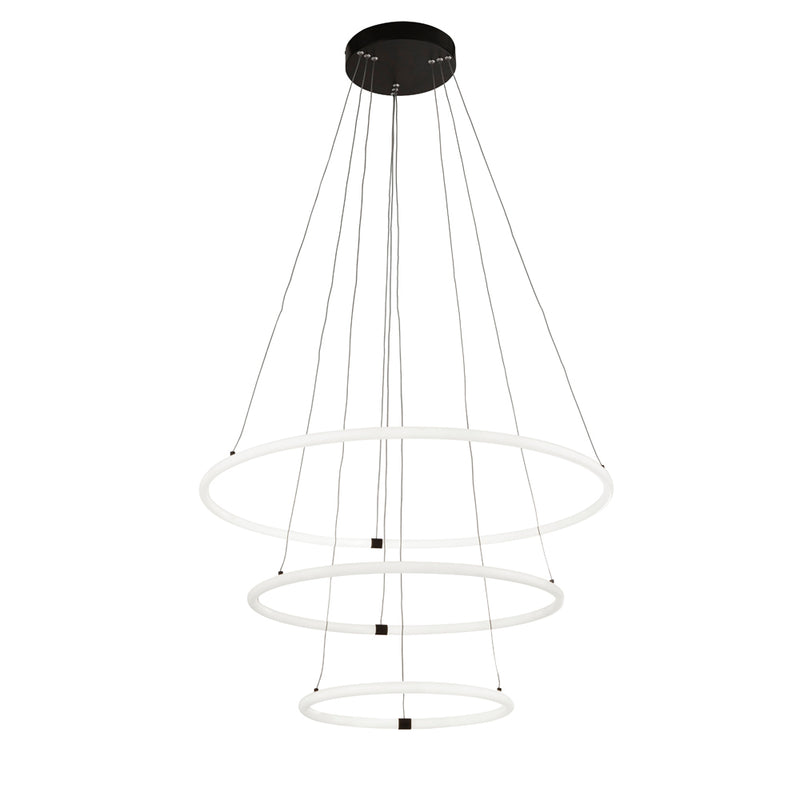 Searchlight Revolve 3Lt Led Ring Pendant, Matt Black • 40176-3BK