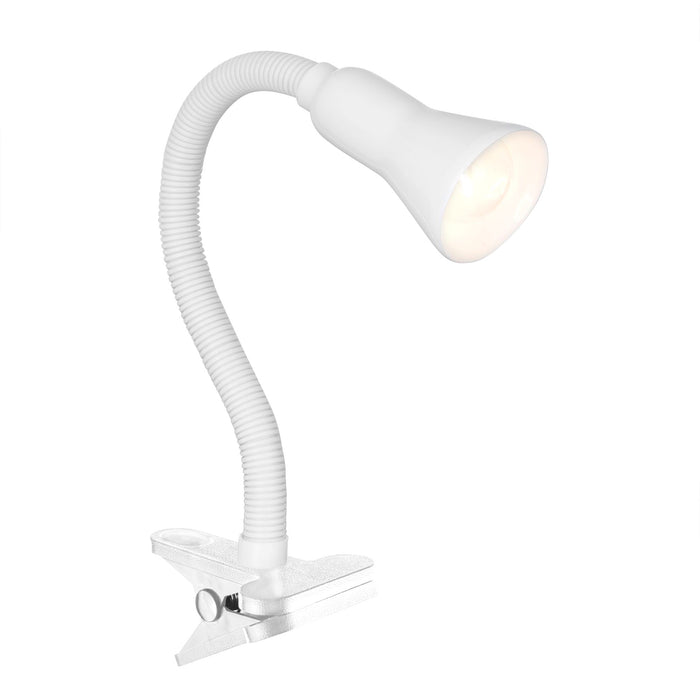 Searchlight Desk Partners - White Flex Clip Task Lamp • 4122WH