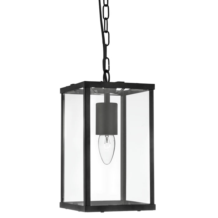 Searchlight Lantern Noir 1Lt Rectangle Black/Clear Glass • 4241BK