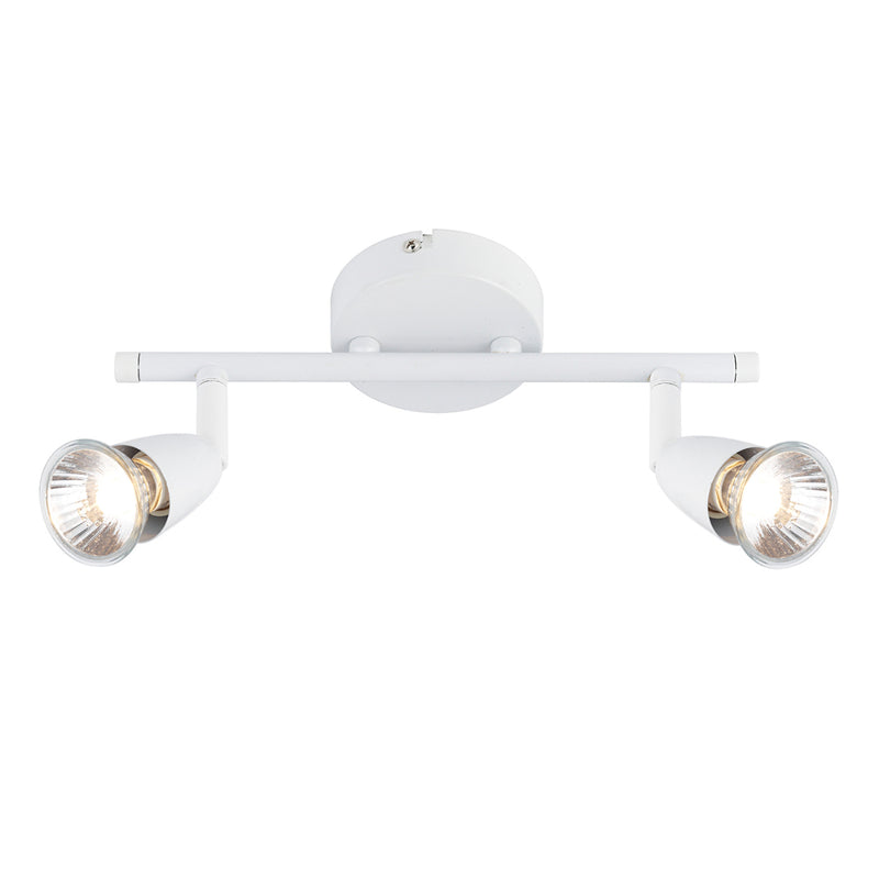 Endon Lighting 43282 Amalfi 2 Light Bar Spotlight Gloss White Finish