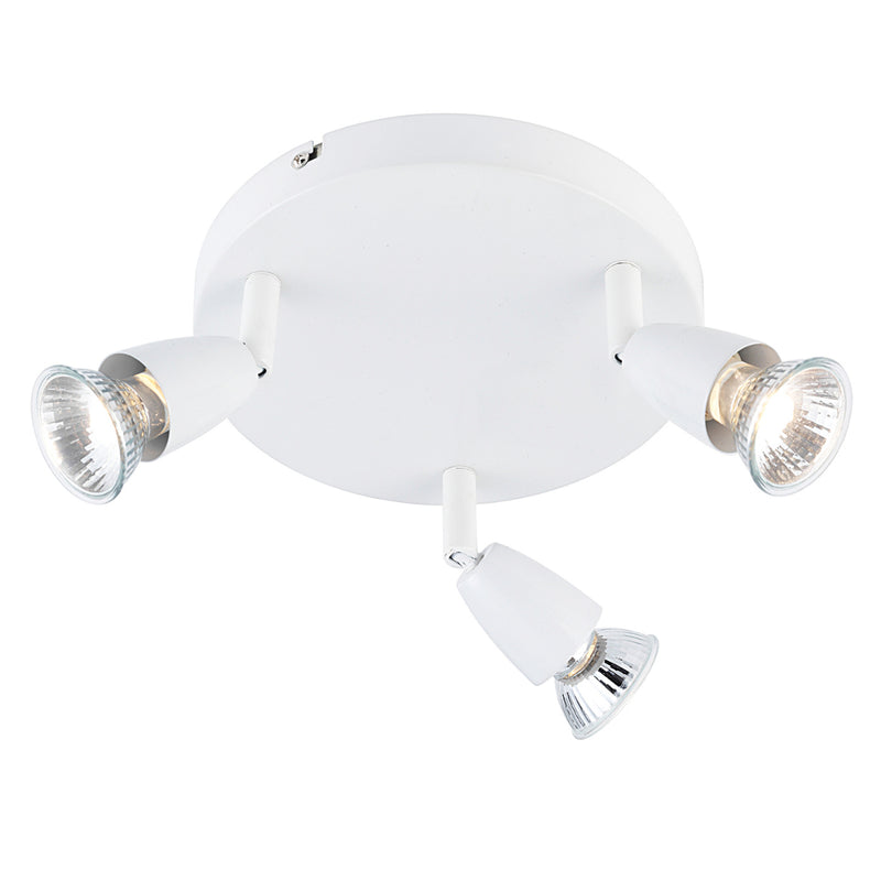 Endon Lighting 43283 Amalfi 3 Light Round Spotlight Gloss White Finish