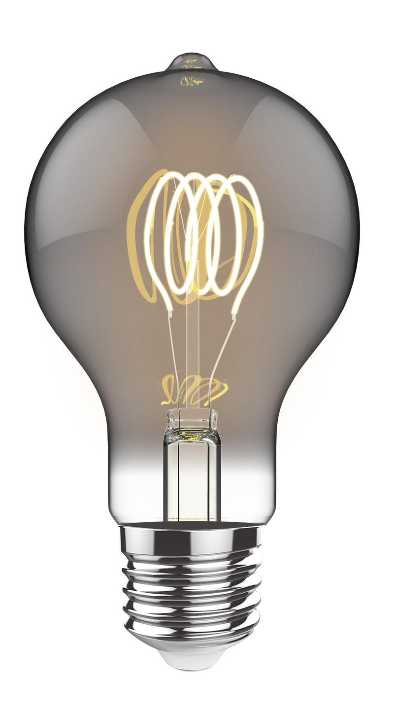 Luxram Classic Style LED Standard E27 Dimmable 220-240V 4W 2100K, 120lm, Smoke Finish, 3yrs Warranty • 4600001