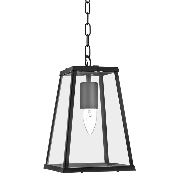 Searchlight Voyager 1Lt Lantern Tapered Black With Clear Glass • 4614BK