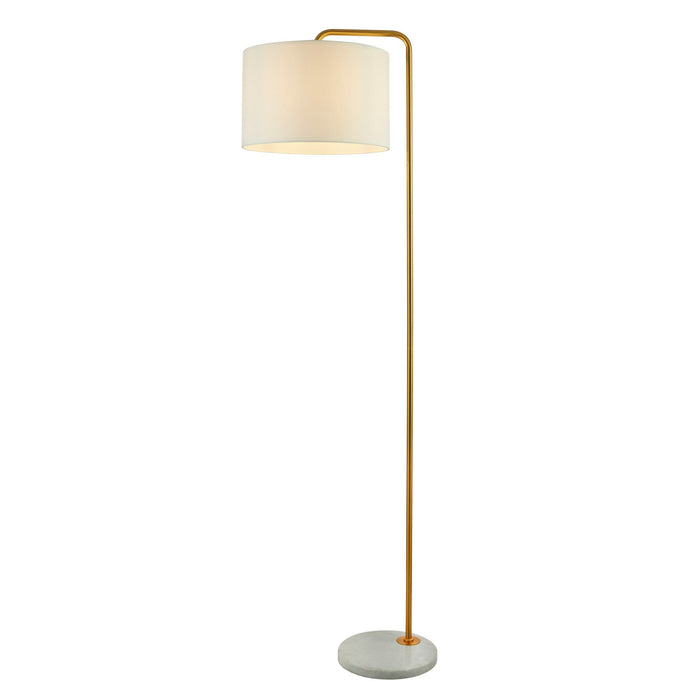 Searchlight Gallow Gold Floor Lamp With White Marble Base • 5024GO