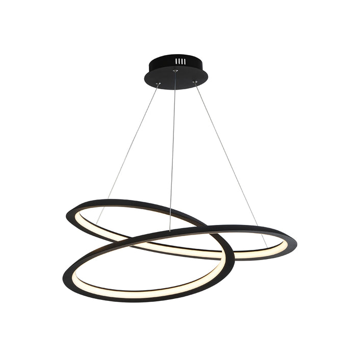 Searchlight Swirl Ii  Led Pendant  Sand Black.  Dimmable • 51871-1BK