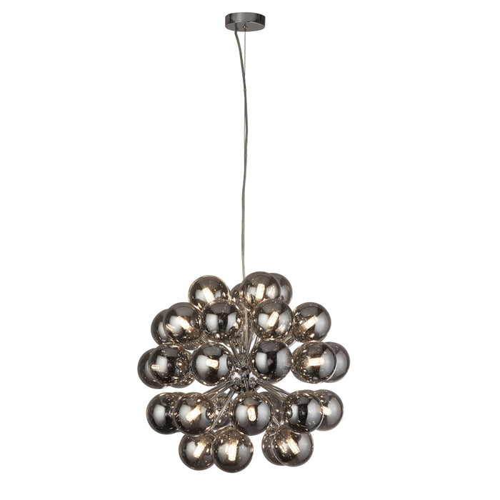 Searchlight Berry 27Lt Pendant, Chrome With Smoked Glass • 52131-27SM