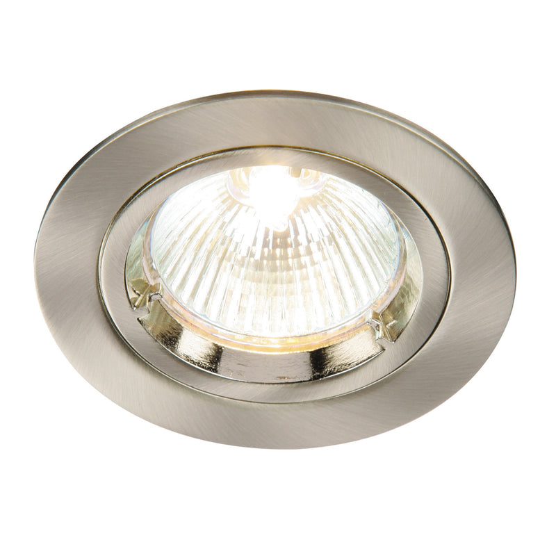 Saxby Lighting 52330 Cast Fixed Recessed Downlight Satin Nickel Finish
