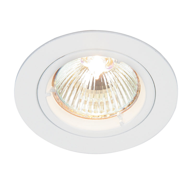 Saxby Lighting 52331 Cast Fixed Recessed Downlight Gloss White Finish