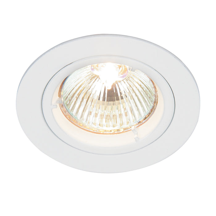 Saxby Lighting 52331 Cast Fixed Recessed Downlight Gloss White Finish