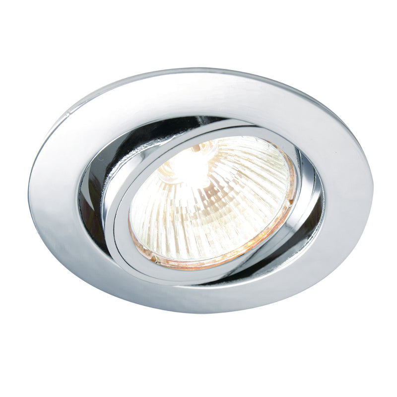 Saxby Lighting 52332 Cast Tilt Recessed Downlight Chrome Finish