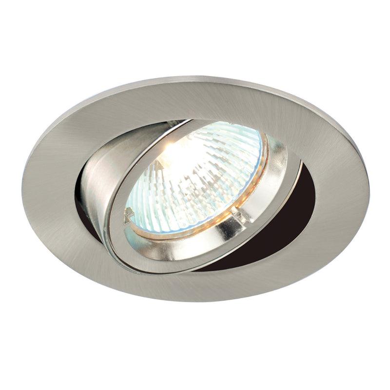 Saxby Lighting 52333 Cast Tilt Recessed Downlight Satin Nickel Finish