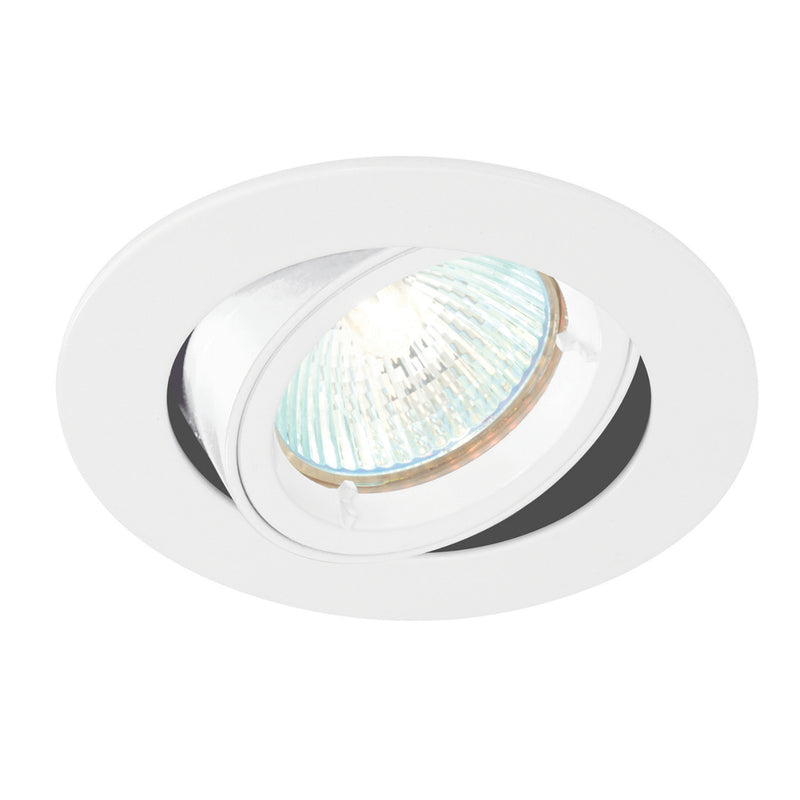 Saxby Lighting 52334 Cast Tilt Recessed Downlight Gloss White Finish