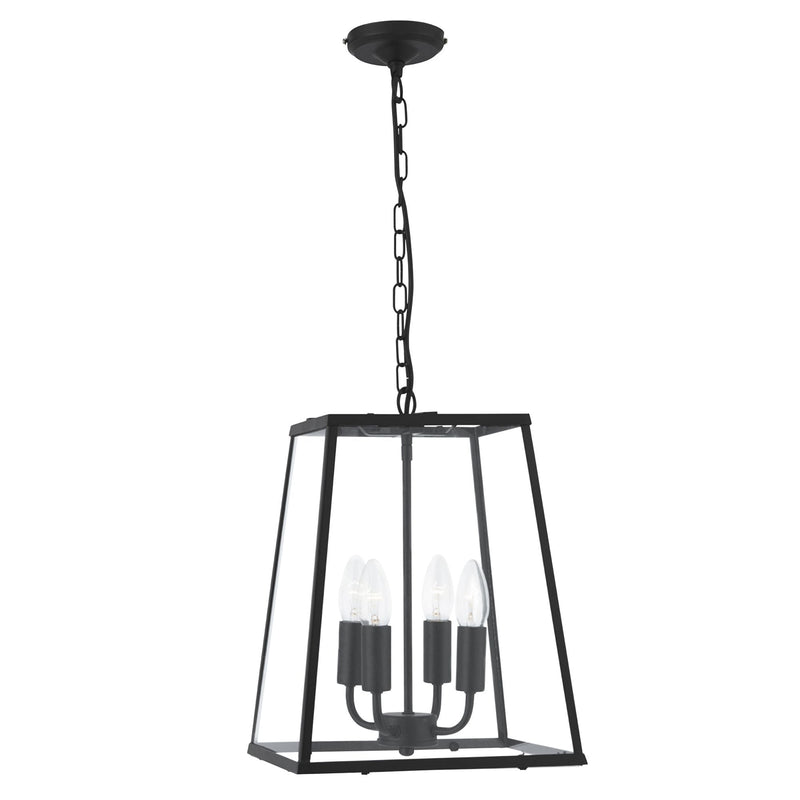 Searchlight Lantern  - 4Lt Black Pendant • 5614BK