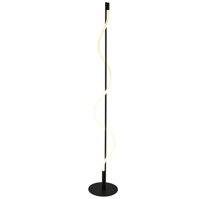 Searchlight Serpent 1Lt Led Floor Lamp, Black With Acrylic • 57213BK