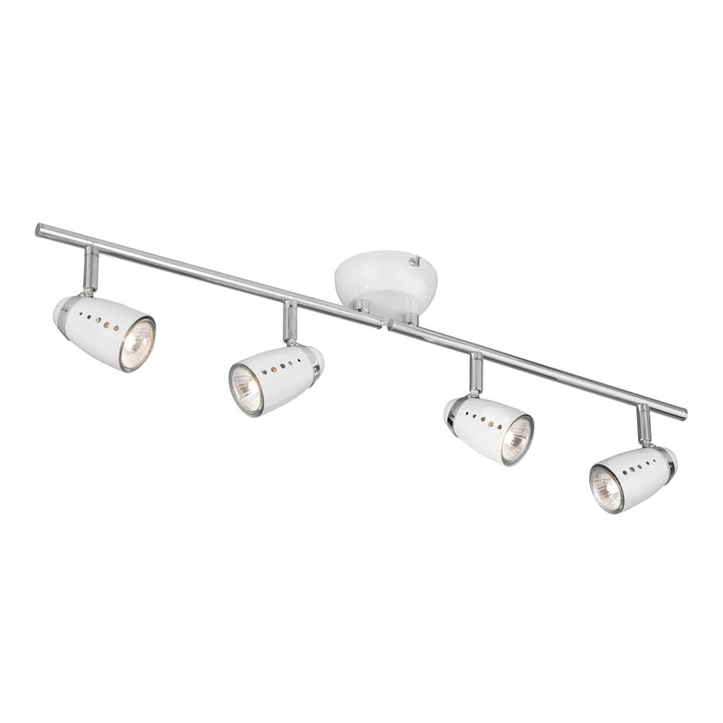 Searchlight Pluto 4Lt White/Chrome Egg - Split Bar Spot • 5764WH