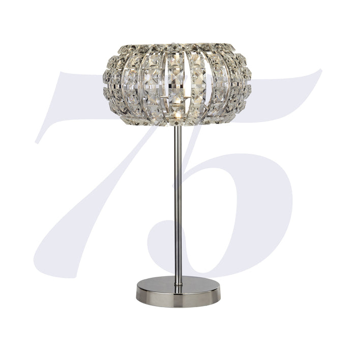 Searchlight Marilyn 1Lt Chrome Table Lamp With Crystal Glass And Crystal Sand Diffuser • 5817CC