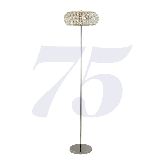 Searchlight Marilyn 3Lt Chrome Floor Lamp With Crystal Glass  And Crystal Sand Diffuser • 5819CC