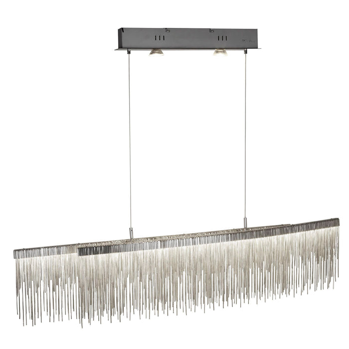 Searchlight Memphis Led Ceiling Bar, Satin Silver, Chain Link Waterfall Dressing • 6061SS