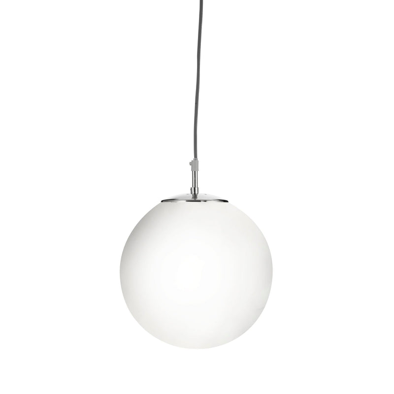 Searchlight Atom - 1Lt Pendant (Dia 25Cm), Satin Silver, Opal Glass • 6066