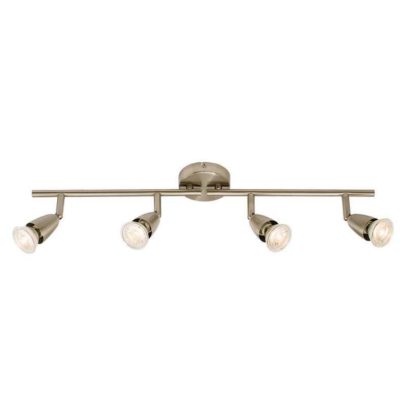 Endon Lighting 60995 Amalfi 4 Light Bar Spotlight Satin Nickel Finish