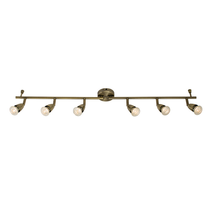 Endon Lighting 61001 Amalfi 6 Light Bar Spotlight Antique Brass Finish